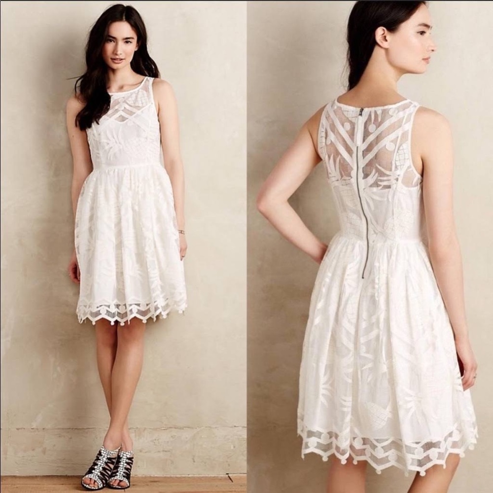 Maeve ivory pineapple dress, size 0